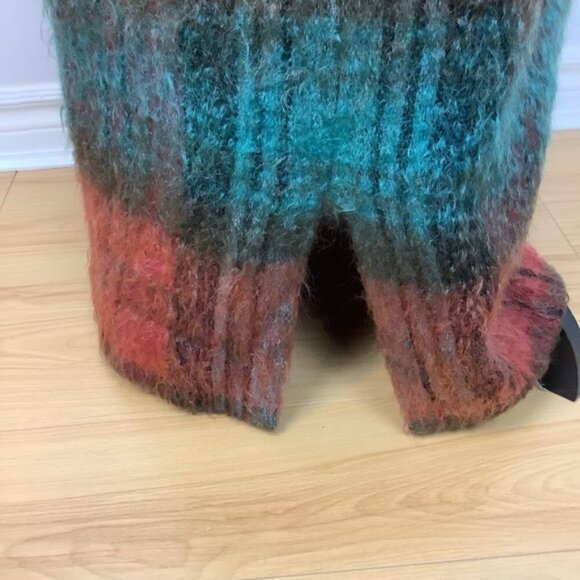 ANDREW STEWART TARTAN VINTAGE MAXI WOOL MOHAIR SKIRT - Picture 5 of 10